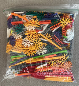 550+ KNEX Standard Size Rods & Connectors Random Mixed Bulk Lot Parts ~FREE SHIP