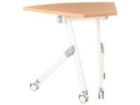 Schreibtisch Modulsystem Halbrund Braun 90X64 Cm Klappbar Mit Rollen Bendi