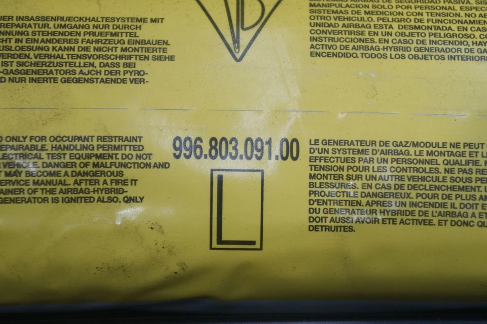 Juego 2 airbags puerta delantera izquierda derecha 99680309100 Porsche 911 996 1999-2005 Boxster Foto 3 de 4