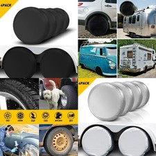Waterproof Tire Cover Wheel Tyre Rv Trailer Camper Sun Protector Blacksilver M