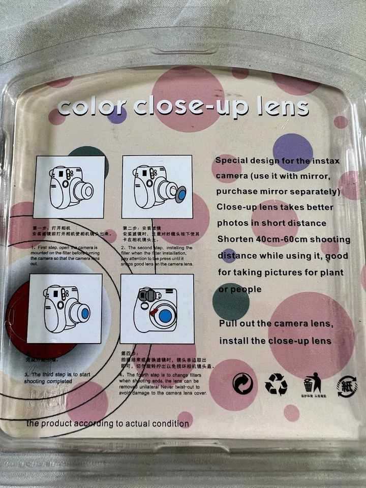 4 Pack Colored Close-Up Lens Filters (NEW) For Fujifilm Instax Mini Camera - Image 3 of 4