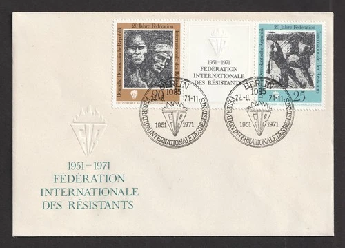 1971 Germany DDR FIR Resistance Federation FDC. Berlin First Day Cover
