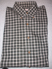 Brooks Brothers 346 Black Woven Plaid Non-Iron Long Sleeved Shirt Medium