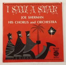 '63 Christmas 45 & Pic Sleeve JOE SHERMAN I Saw A Star WORLD ARTISTS hear