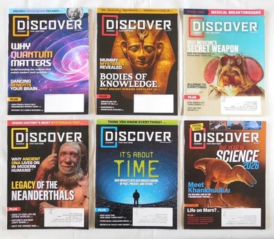 Discover Magazine lot (6) MARCH APRIL MAY JUNE JULY AUGUST SEPT OCT NOV DEC 2025