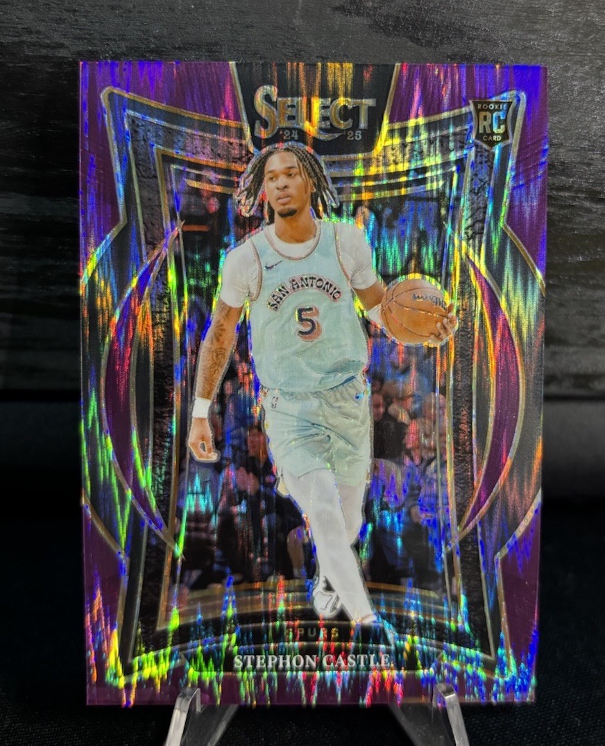 2024-25 Panini Select - Concourse Stephon Castle Purple Flash Prizm /249 (RC)