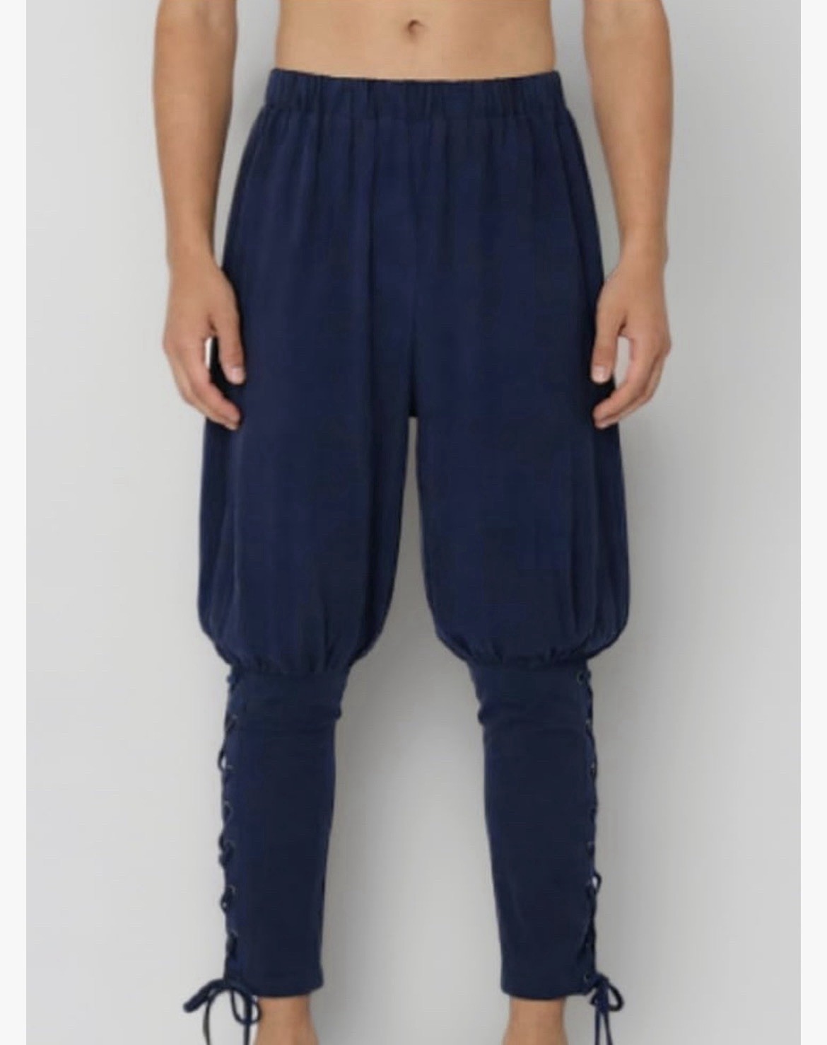 COSDREAMER Pantalones Medievales Para Hombre Vikingo Pirata Disfraz Pantalones Azul Marino 2XL