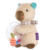 Rasselring Fehn Capybara Clara 0+ Monate, Greifling Motorikspielzeug,