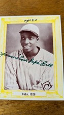 James "Cool Papa" Bell, Cuban League Baseball Card, Autographed By Bell in 1976