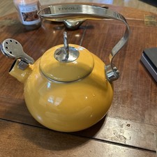 Tivoli Teapot Tea Kettle Yellow Mellow Whistling 1.8 Qt Teapot Heavy Duty