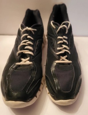 Reebok Zignanos Zigtech Running Sneakers Train Shoes Black Gray Mens Size 12 VGC