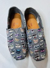 Skechers Bobs Plush Wag Party Slip On Flats Cat Print Women's Size 7