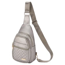 DTGN PU Leather Small Sling Bag Mini Crossbody Backpack Daypack - 7.9" Good f...