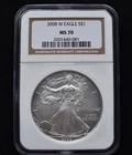 2008-W S$1 American Silver Eagle MS 70 NGC