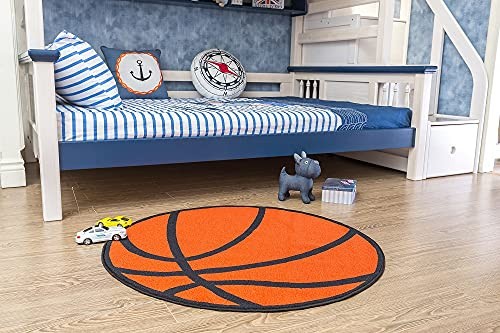  Basketball Round Play Area Rugs for Kids | Round Shaped | Kindergarten 