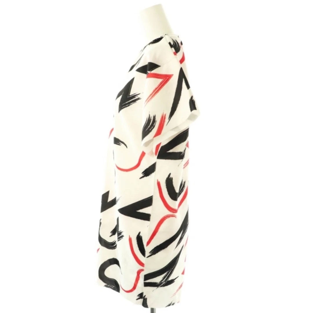 OFF WHITE Abito Zara W&B Collection modello totale mini manica corta S bianco sporco HK us