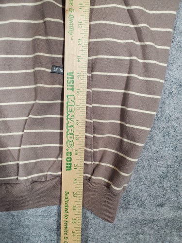 Pullover Henley vintage anni 80 Le Tigre manica lunga a righe camicia uomo L 70s Preppy - Foto 10 di 12