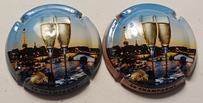 2 SCHÖNE GENERISCHE CHAMPAGNERKAPSELN LA FETES REF NR. 1203 und 1203a NEU