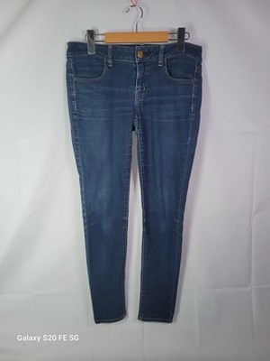 American Eagle Jeans Women s Size 4 Short Super Stretch Jegging Denim Blue