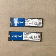 Crucial P2 500 GB PCIe M.2 2280 NVMe Interne SSD X2 Wiped