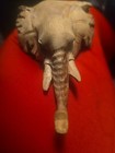 Vintage Carved Burl Wood Knot Elephant Head Art Sculpture Trunk Up 6" Figure — photo 5