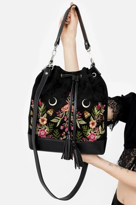 Restyle Gothic Witchy Bucket Bag - Wildflower -
