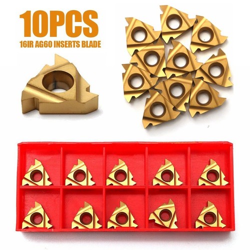 Tool 16IR AG60 Blade Turning 10 Pcs/Set CNC Carbide Cast Iron Inserts Lathe - Picture 20 of 21