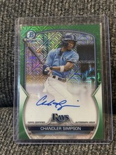 2023 Bowman Chrome Mega Box Auto Green Refractors Chandler Simpson /99