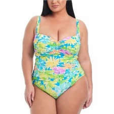 Bleu Rod Beattie Swimsuit Womens 18W Floral One Piece Bathing Suit NEW NWT