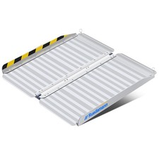 Ruedamann 2 Feet Portable Wheelchair Ramp, Wider Non-Slip Aluminum Wheelchair...