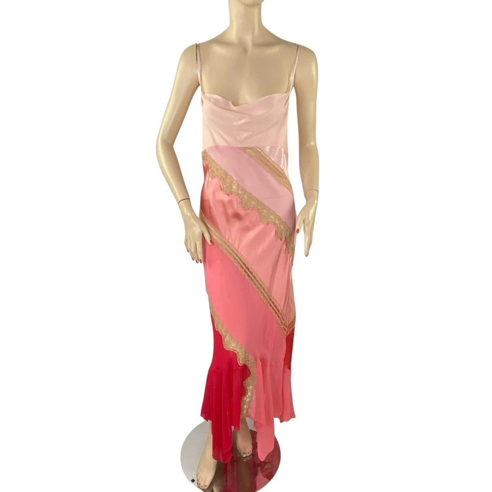 Maxi Vestido Sin Mangas Largo 100% Seda Victoria’s Secret De Colección Camisón Y2K 2003 Med. Foto 2 de 4