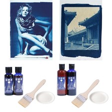 Jacquard Cyanotype Sensibilisant Plan Sur Papier Fabirc DIY Kit w/Brosse