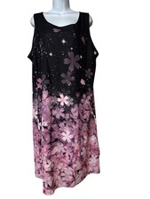 Floral Sleeveless Midi Dress 2XL Beach Cottagecore Boho Feminine Flowy