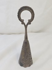 Vintage Tussie Mussie Silverplate for Bridal Bouquet Brass Missing Chain