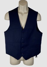 Tommy Hilfiger Men's Blue Wool Modern Fit Flex Stretch Tuxedo Suit Vest Size M