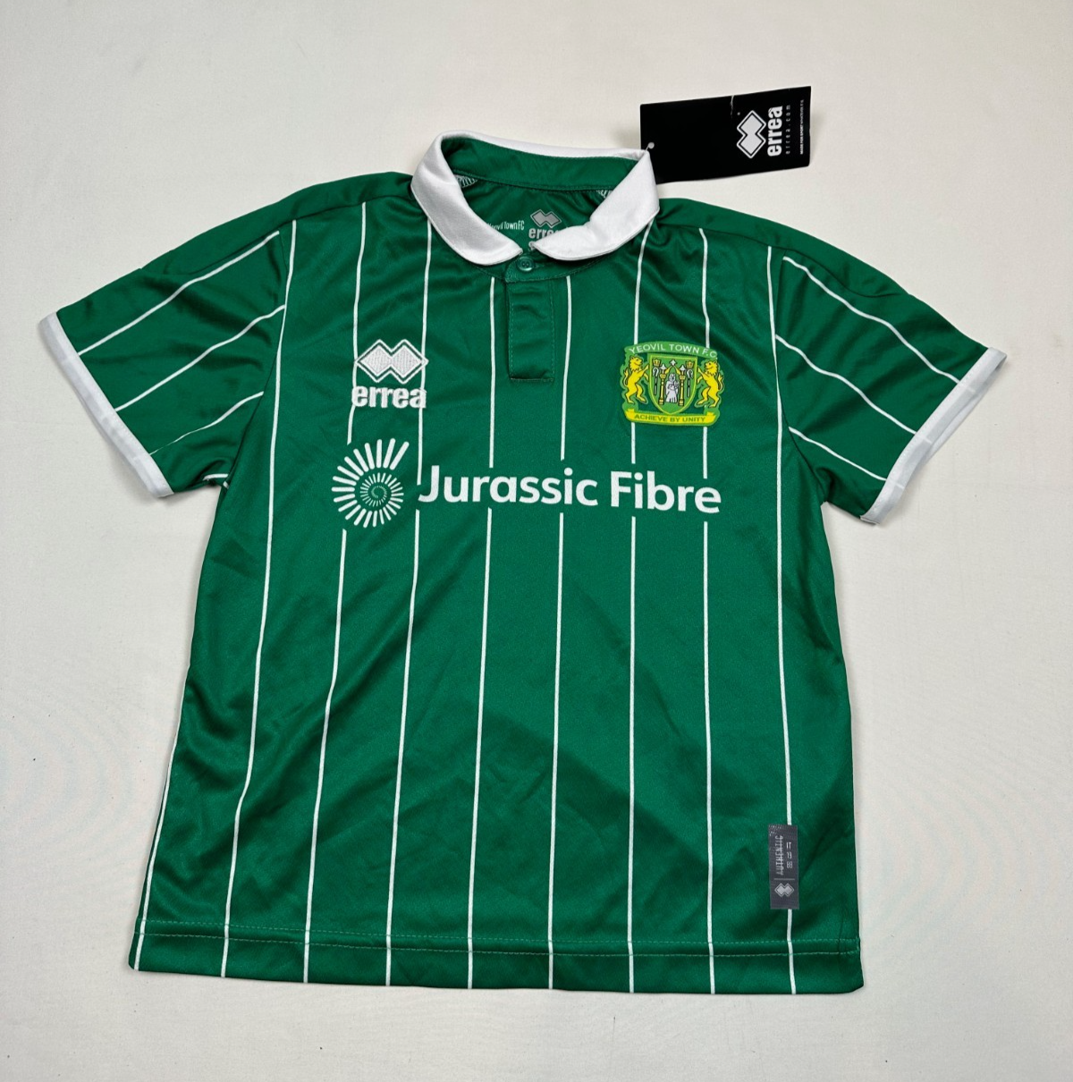 Yeovil Town FC Errea 2023 Green Home Shirt | Child Boys 5-6 Years Football Kit