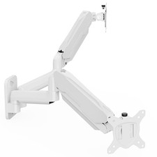 Dual Monitor Wall Mount for 13-32 Screens, Gas Spring Adjustable Bracket