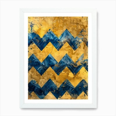 Chevron Kunstdruck gerahmt Wandbild Poster Leinwanddruck Bild