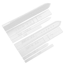 8Pcs Watchband Template Set for DIY Leather Craft Clear Acrylic Stencil for