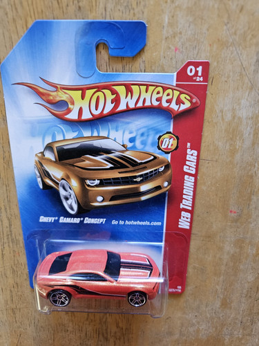 HOT WHEELS CHEVY CAMARO CONCEPT, ORANGE, 2008 WEB TRADING CARS, 01/24