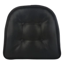 Gripper Non Slip 15" x 16" Faux Leather Black Chair Cushion