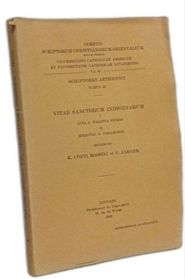 Vitae sanctorum indigenarum - Corpus scriptorum christianorum orientalium -