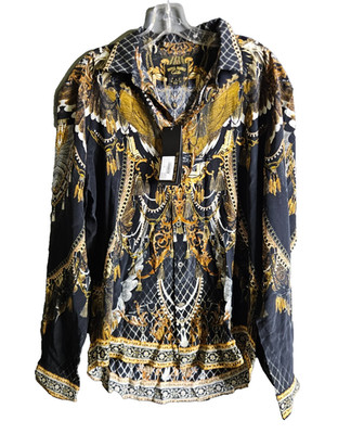 NWT Hotel Franks by Camilla Shirt Mens Small Raven Ravin