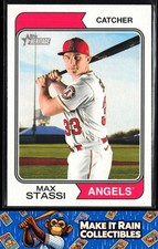 Max Stassi 2023 Topps Heritage #115 Los Angeles Angels Baseball
