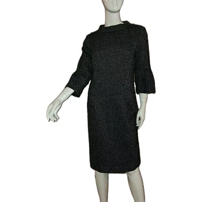 Robe D'hiver Caroll En Laine - Taille 38/40, Grise - Occasion Parfait état