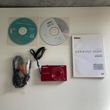 Nikon COOLPIX S6200 Red Compact Digital Camera From Japan