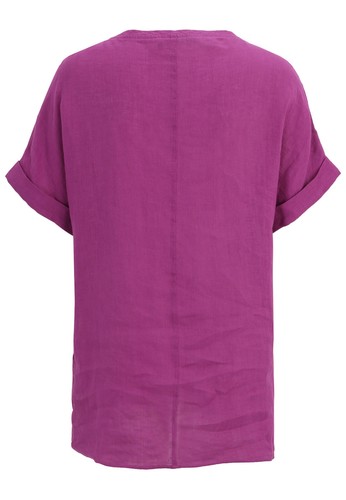 DORIS STREICH Schlupfbluse luftig leichter Flachs Leinen Motivprint SORBET - 56 - Bild 8 von 13