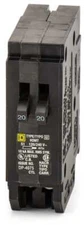 Square D HOMT2020 Homeline 20 amp Twin 1 Pole Tandem Circuit Breaker NEW!!