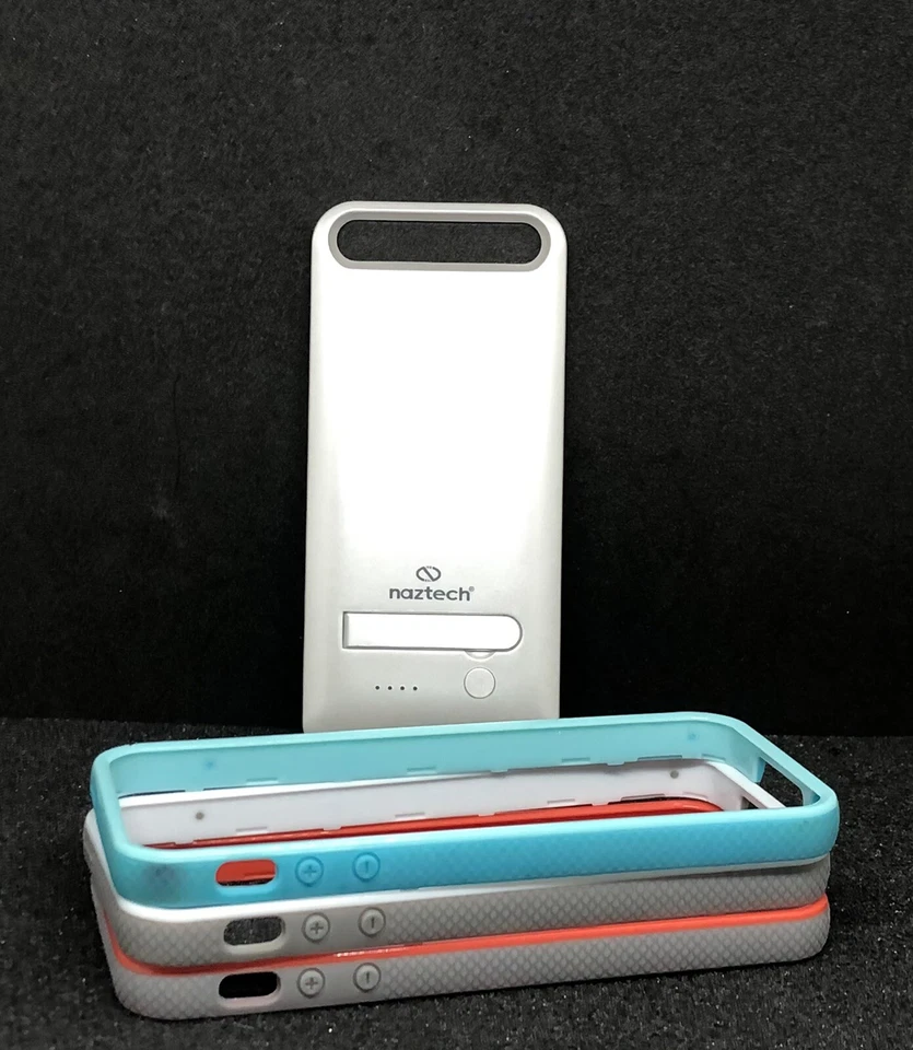 Naztech Power Case For iPhone 5 5s With Kickstand Red White And Blue Used (A) - Image 2 of 4