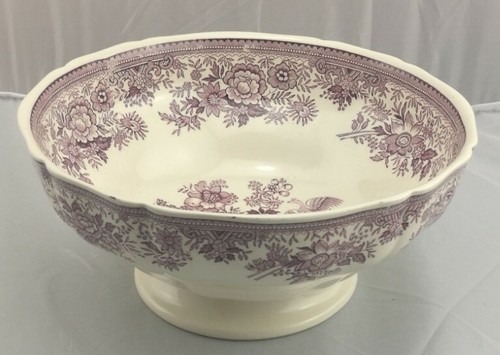 Villeroy & Boch Fasan Lila Aubergine Schüssel Schale Mit Fuß groß 23 x 10,5 cm